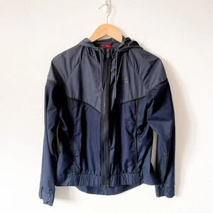 Nike Two Toned Windbreaker Full Zip Jacket Blue Sz S